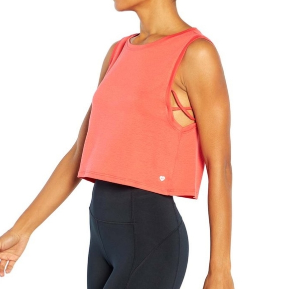 WILDFOX Crisscross Accent Haley Crop Tank in Cayenne - Picture 3 of 6